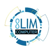 Logo klienta 8LIM Computer w niebieskiej okrągłej ramce z cyfrą 8 i napisem COMPUTER.